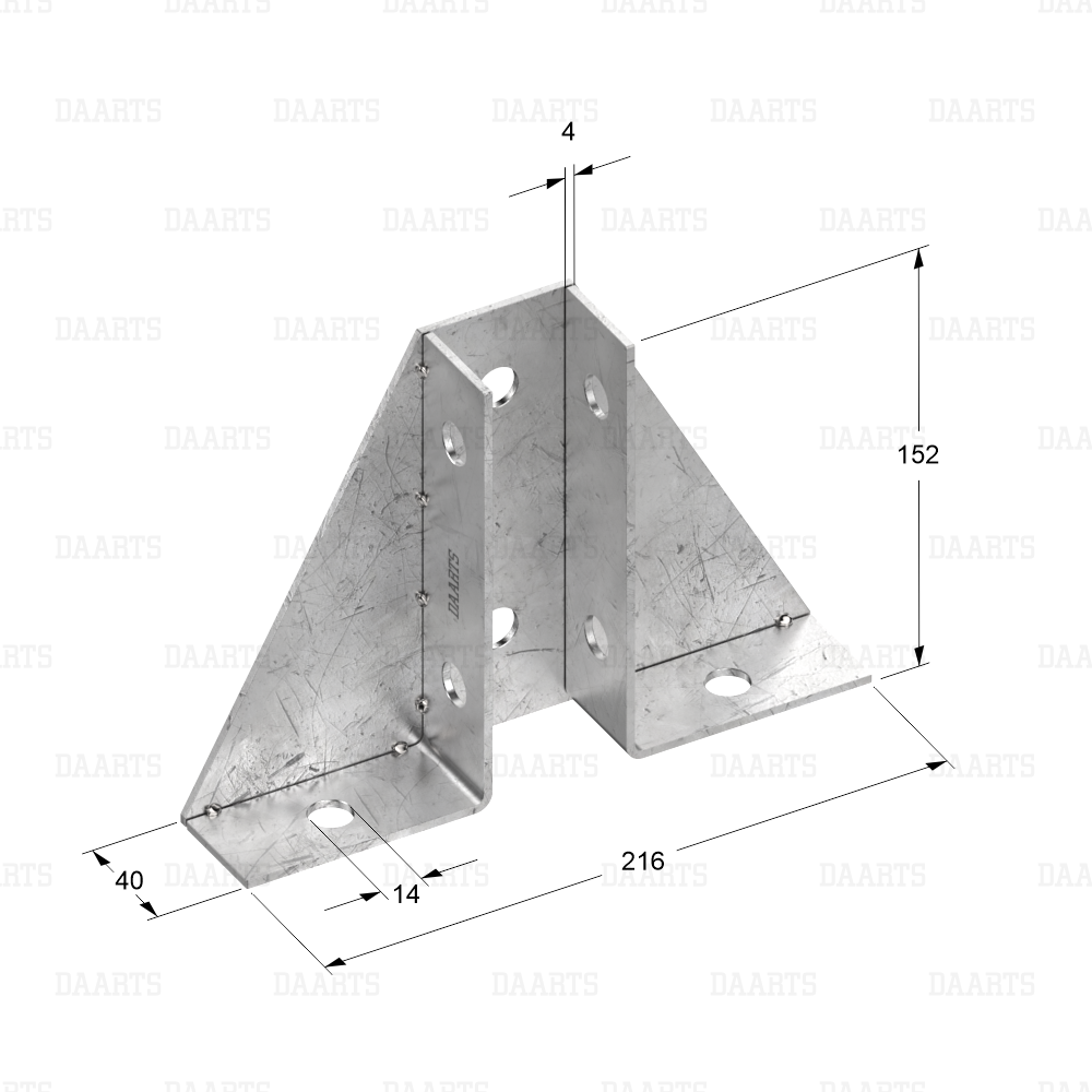 с размерами фланец седельный DS MQL 41х41 одноканальный дельтообразный